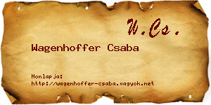 Wagenhoffer Csaba névjegykártya